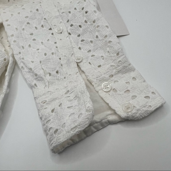 1901 - Button Front Cotton Eyelet Shirt - Picture 8 of 9